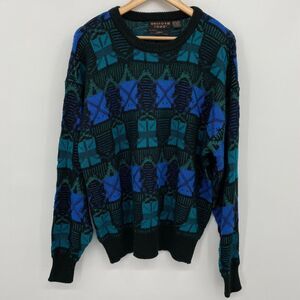 Vintage Sweater Jumper Size Large Pullover Uniform Code‎ Ecletric Grandpa Mens